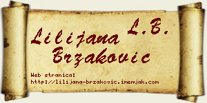 Lilijana Brzaković vizit kartica